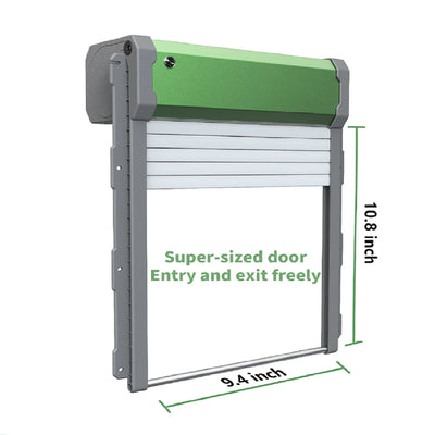 Porte Automatique de Poulailler Solaire à Volet Roulant Aluminium
