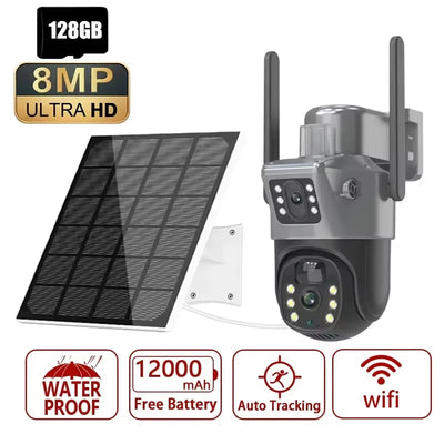 Caméra Solaire 4K WiFi Double Lentille PTZ - vue 8