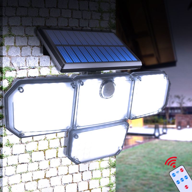 Applique murale extérieure solaire 182 LED avec détecteur de mouvement