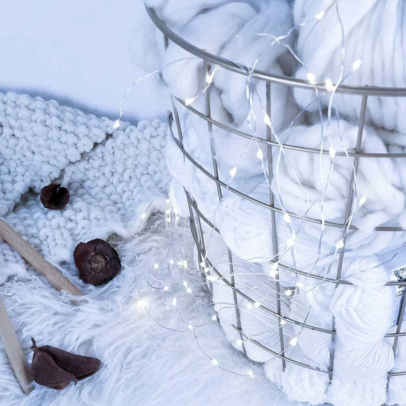 Guirlande solaire fil de cuivre 240 LED blanche jardin
