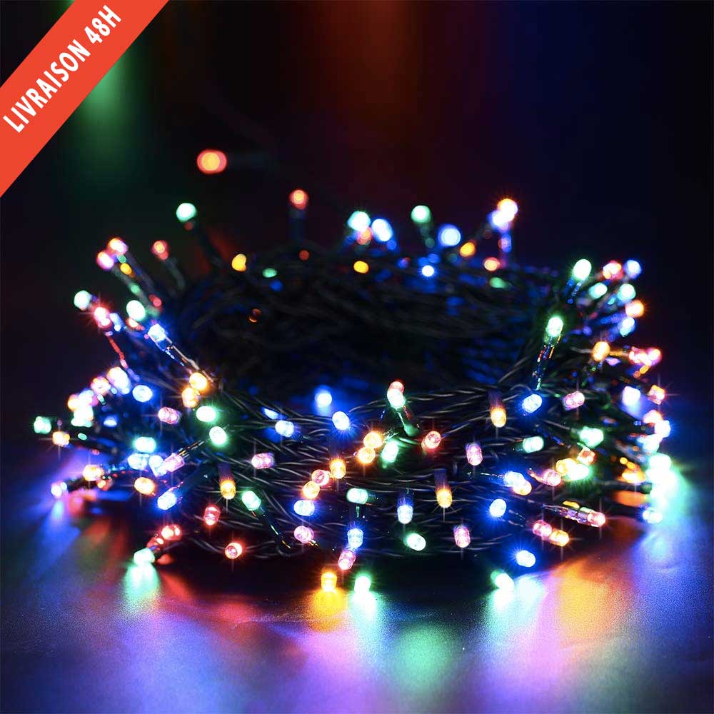 Guirlande solaire fil fée 200 LED jardin