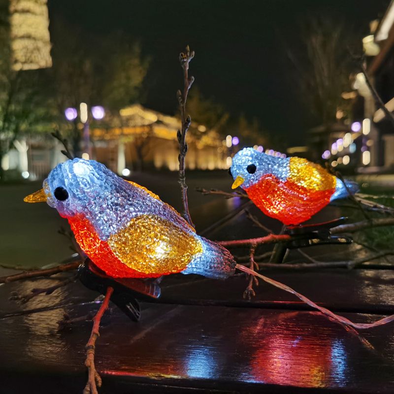 Guirlande solaire oiseaux LED décorative pour jardin