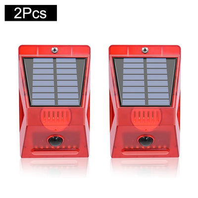 Lampe Alarme Solaire Stroboscopique Sirène 129dB Détecteur IP65