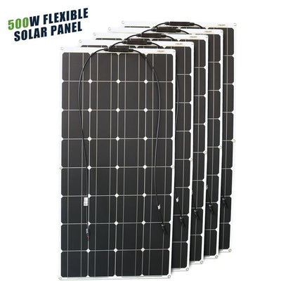 Panneau Solaire Flexible 12V Monocristallin Étanche Bateau