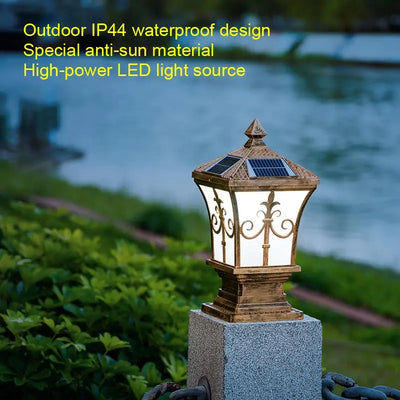 Lampe Solaire Pilier Jardin Décoration Étanche