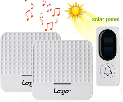 Sonnette Solaire Sans Fil Étanche à Énergie Cinétique