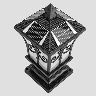 Lampe Solaire Pilier Jardin Décoration Étanche