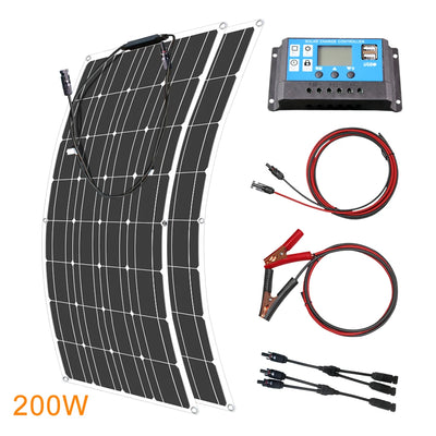 Panneau Solaire Flexible 12V Monocristallin Étanche Bateau