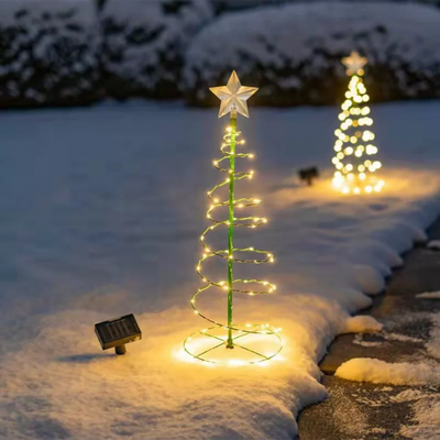 Guirlande Solaire Étoiles IP65 Arbre de Noël Extérieur