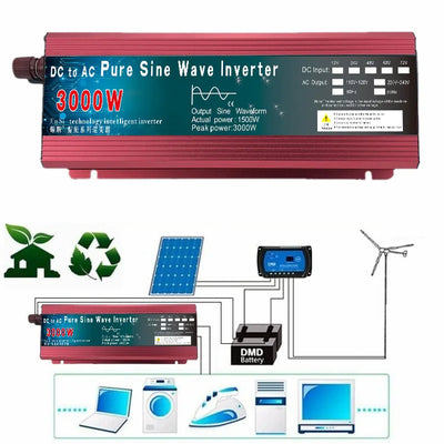 Convertisseur Solaire Onde Pure 3000W 12V 24V
