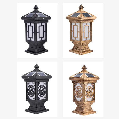 Lampe Solaire Pilier Jardin Décoration Étanche
