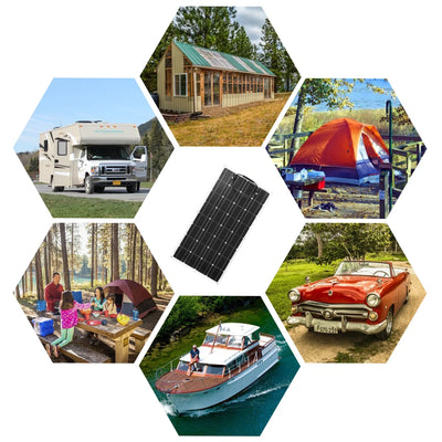 Panneau Solaire Flexible 100W 12V Étanche