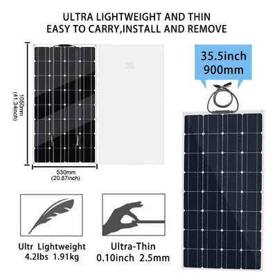 Panneau Solaire Flexible 200W 400W Kit 12V