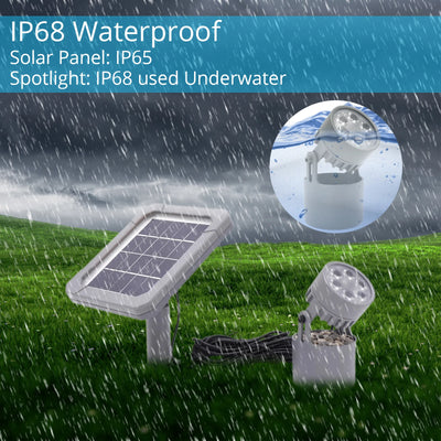 Projecteur Solaire Submersible Étang IP68 Lampe Paysage Jardin
