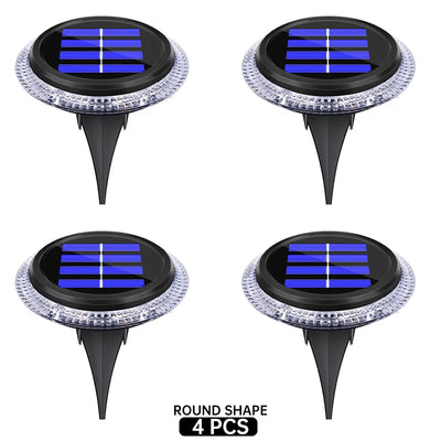 Lampe Solaire Extérieur 8 LED Applique Murale Jardin Pelouse