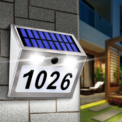 Lampe Solaire Numéro de Maison 200lm Éclairage Porte Jardin