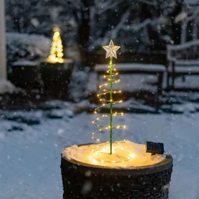 Guirlande Solaire Étoiles IP65 Arbre de Noël Extérieur