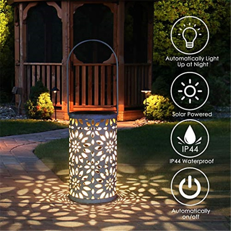 Lanterne solaire arbre érable LED à suspendre jardin