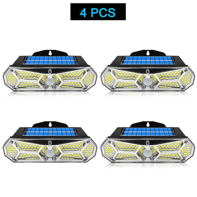 Lampe Solaire 158 LED Détecteur Mouvement IP65 Grand Angle Murale