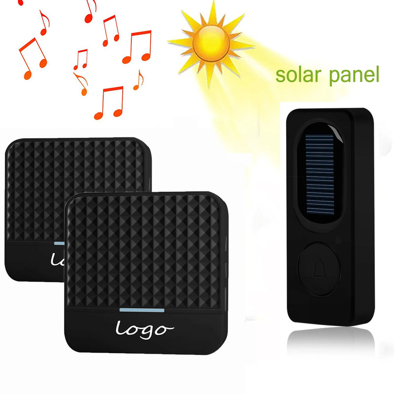 Sonnette Solaire Sans Fil Étanche à Énergie Cinétique