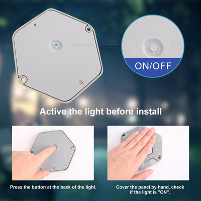 Lampe Solaire 6 LED Bleue Décorative Jardin Escaliers IP65