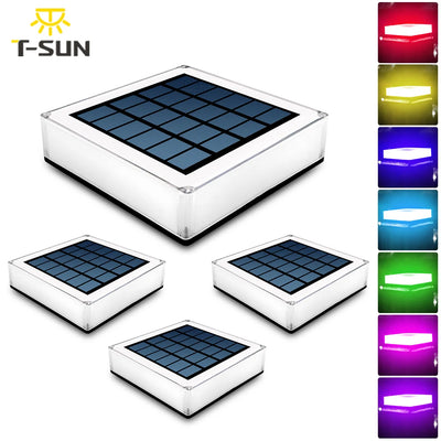 Lot de 4 Lampes Solaires de Clôture IP65 Jardin