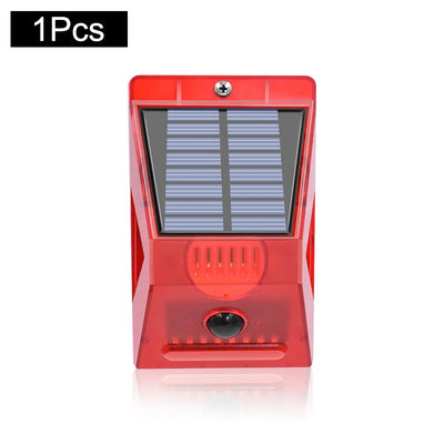 Lampe Alarme Solaire Stroboscopique Sirène 129dB Détecteur IP65