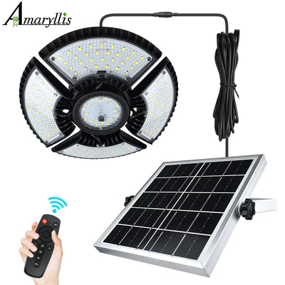 Lampe Solaire Suspendue Télécommande 138 LED 800lm Étanche IP65