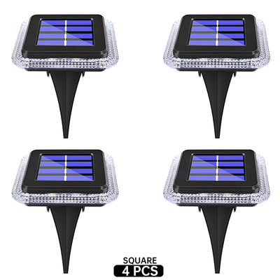 Lampe Solaire Extérieur 8 LED Applique Murale Jardin Pelouse