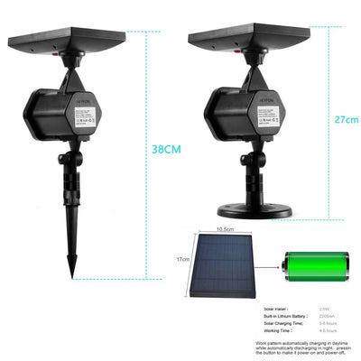 Projecteur Solaire Laser LED Étoiles Décoration Jardin Noël