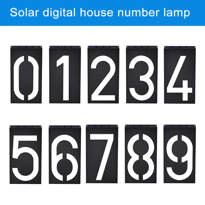 Lampe Solaire Numéro de Maison LED Plaque Adresse Étanche