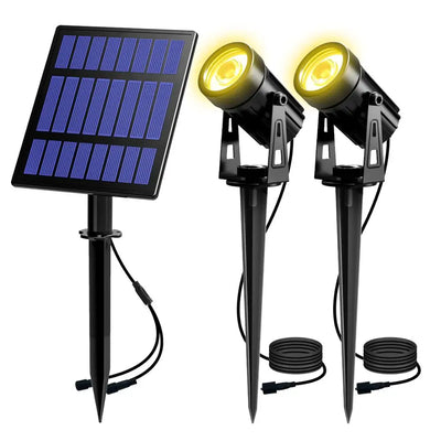 Projecteur Solaire Aluminium Anti-Rouille Jardin Chemin IP65