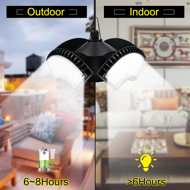 Lampe solaire suspendue 138 LED avec télécommande