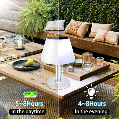 Lampe LED Solaire Blanche Décorative avec Interrupteur Tirette