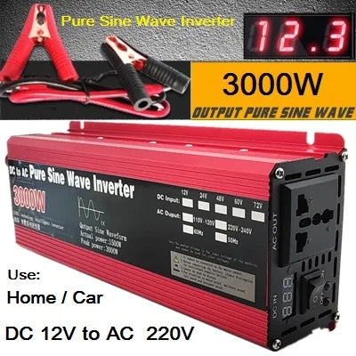 Convertisseur Solaire Onde Pure 3000W 12V 24V