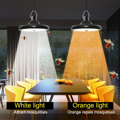 Lampe Solaire Anti-Moustique Double Usage 4 Modes Sécurité Jardin