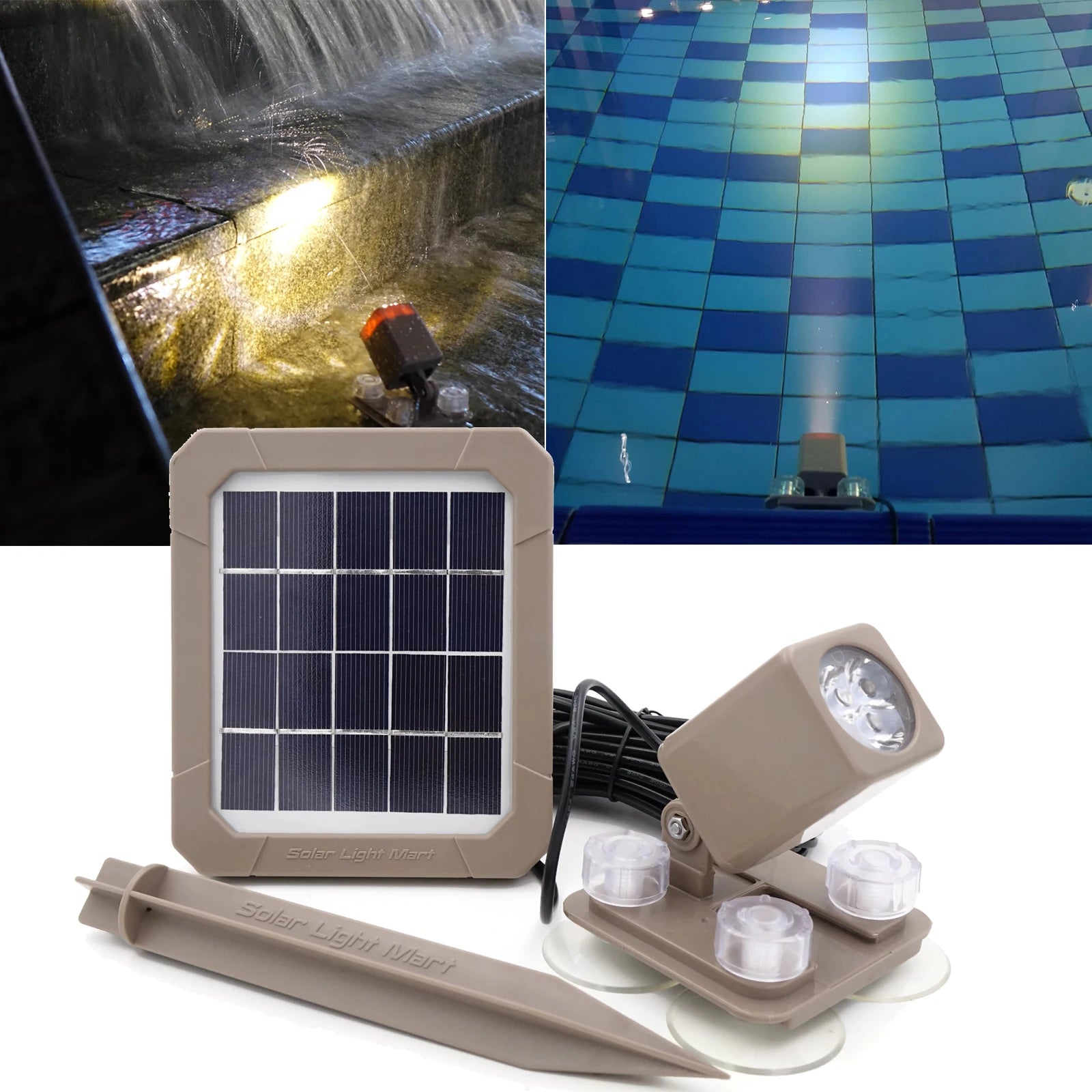 Projecteur solaire sous-marin LED pour étang