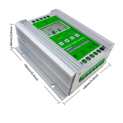 Contrôleur Hybride Éolienne Solaire MPPT PWM 12V 24V Régulateur