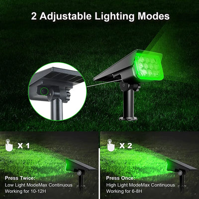 Projecteur Solaire Réglable IP65 Éclairage Paysage Jardin