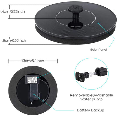 Mini Fontaine Solaire Flottante Autonome pour Bassin