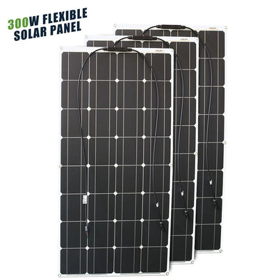 Panneau Solaire Flexible 12V Monocristallin Étanche Bateau