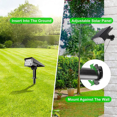 Projecteur Solaire Réglable IP65 Éclairage Paysage Jardin