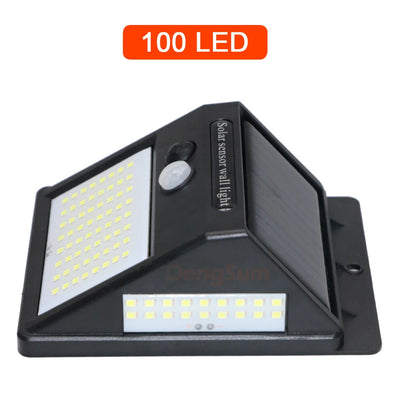 Applique Murale Solaire 100 LED Grand Angle Détecteur de Mouvement