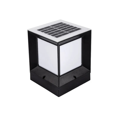 Borne solaire LED éclairant une allée de jardin la nuit
