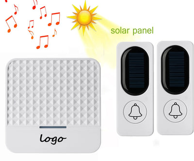 Sonnette Solaire Sans Fil Étanche à Énergie Cinétique