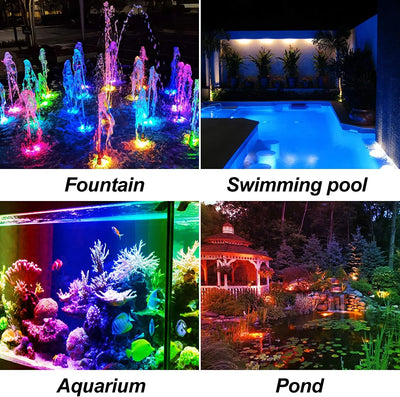 Spot Solaire RGB Extérieur IP68 Pelouse et Piscine Jardin