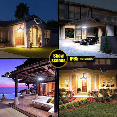 Lampe Solaire Suspendue Télécommande 138 LED 800lm Étanche IP65