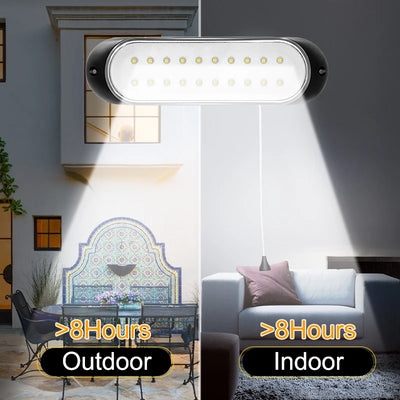 Lampe Solaire 20 LED Ligne 5m Interrupteur Étanche Jardin Maison