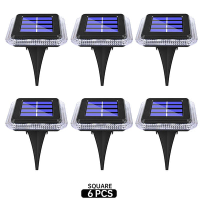 Lampe Solaire Extérieur 8 LED Applique Murale Jardin Pelouse