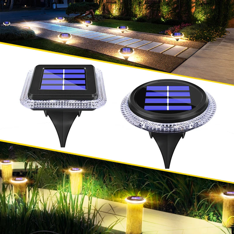 Lampe solaire d'extérieur 8 LED applique murale pour jardin